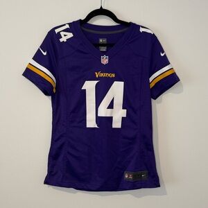 Minnesota Vikings #14 Women’s Nike On Field NFL Jersey Purple Size Medium